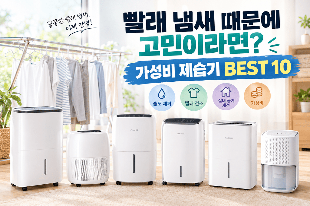 장마철마다 눅눅한 집, 올해도 그냥 버틸 건가요? 가성비 제습기 BEST 10 제품 이미지