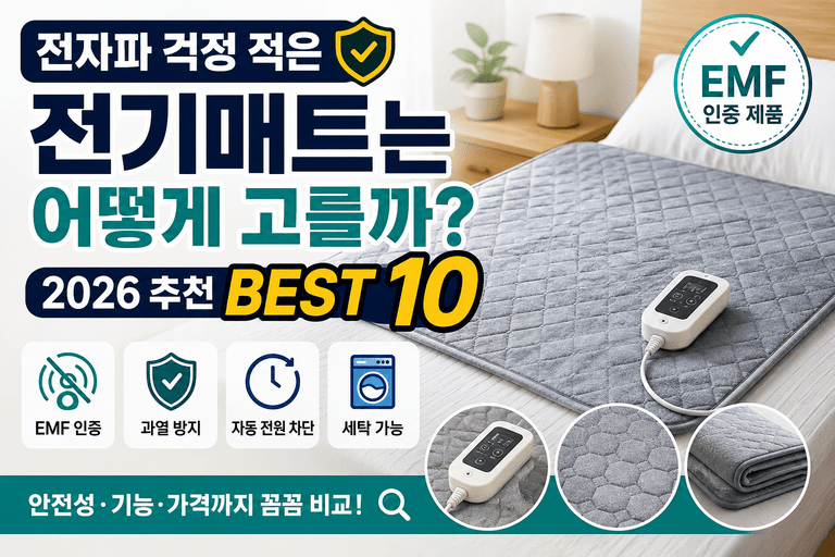 전기매트는 따뜻하면 끝? 전자파까지 따져보는 2026 추천 BEST