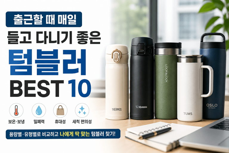 출근할 때 매일 들고 다니기 좋은 텀블러 BEST 10