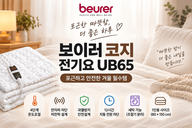 세탁 가능한 전기요 찾는다면｜보이러 코지 전기요 UB65
