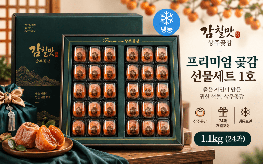  개별포장 상주 곶감, 감칠맛 프리미엄 1호 24과 1.1kg 제품 이미지