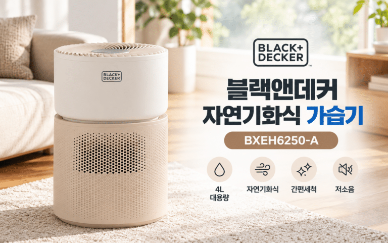 블랙앤데커 자연기화식 가습기 BXEH6250-A, 자동건조까지 필요한 이유는?