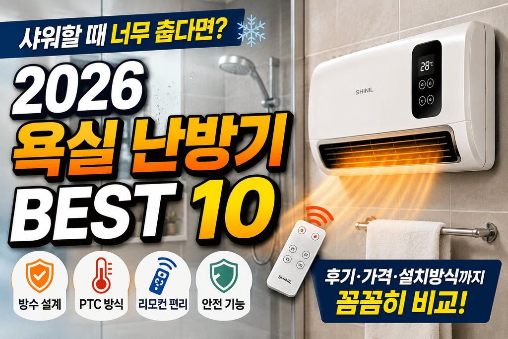 샤워보다 욕실 들어가는 게 더 망설여지는 계절|2026 욕실 난방기 추천 BEST 10 11 욕실온풍기 썸네일