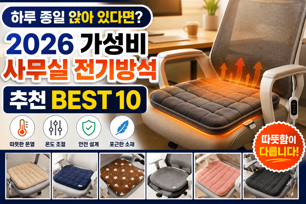 사무실 난방만 믿고 버티고 있나요? 2026 가성비 전기방석 추천 BEST 10 11 전기방석 썸네일