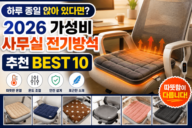 사무실 난방만 믿고 버티고 있나요? 2026 가성비 전기방석 추천 BEST 10