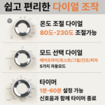 신일 SOV-1155IR 15L듀얼히팅 오븐형에어프라이어 상세페이지 5