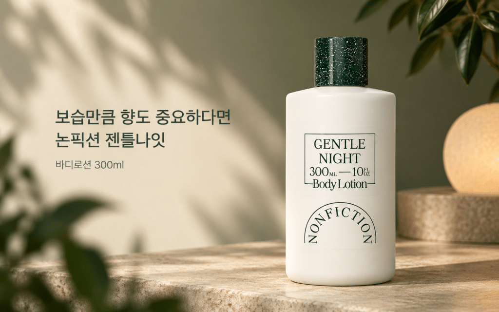 보습만큼 향도 중요한 바디로션을 찾는다면｜논픽션 젠틀나잇 300ml 제품 이미지