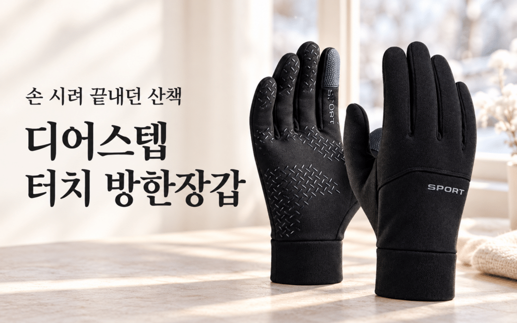 겨울 산책이 짧아지는 이유, 시린 손부터｜디어스텝 터치 방한장갑 제품 이미지