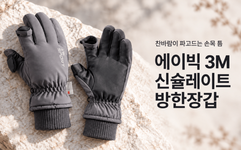 소매와 장갑 사이, 겨울바람이 파고드는 틈｜에이빅 3M 신슐레이트 방한장갑