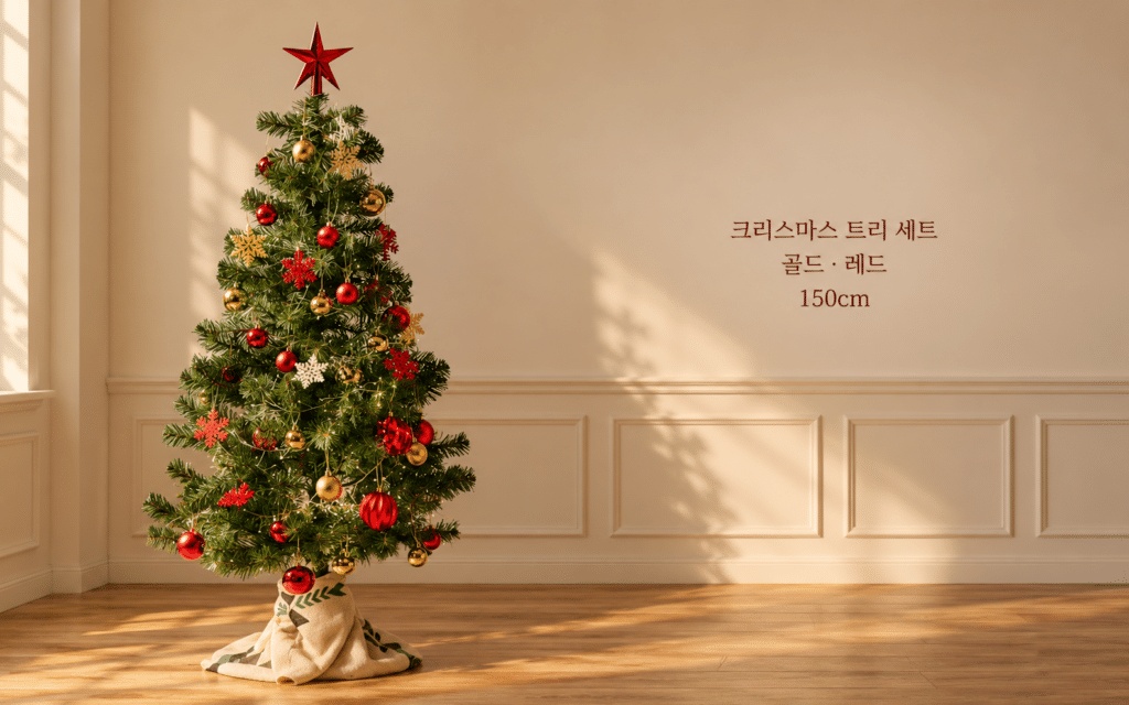 장식 따로 담다 커지는 장바구니, 트리 세트로 준비하기｜크리스마스 트리 세트 150cm 제품 이미지